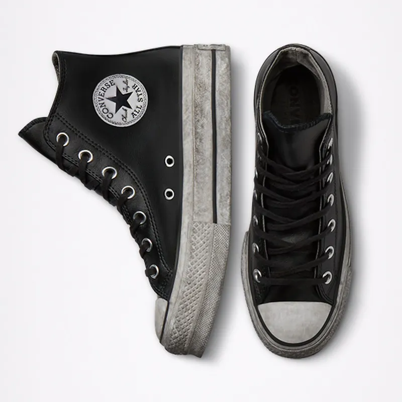Converse Chuck Taylor All Star Leather Smoke Platform High Top (562908C)