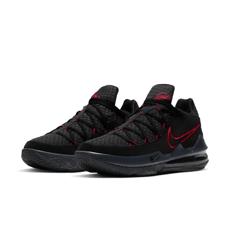 Nike LeBron 17 Low Black Red Dark Grey Black/University Red-Dark Grey (CD5007-001)