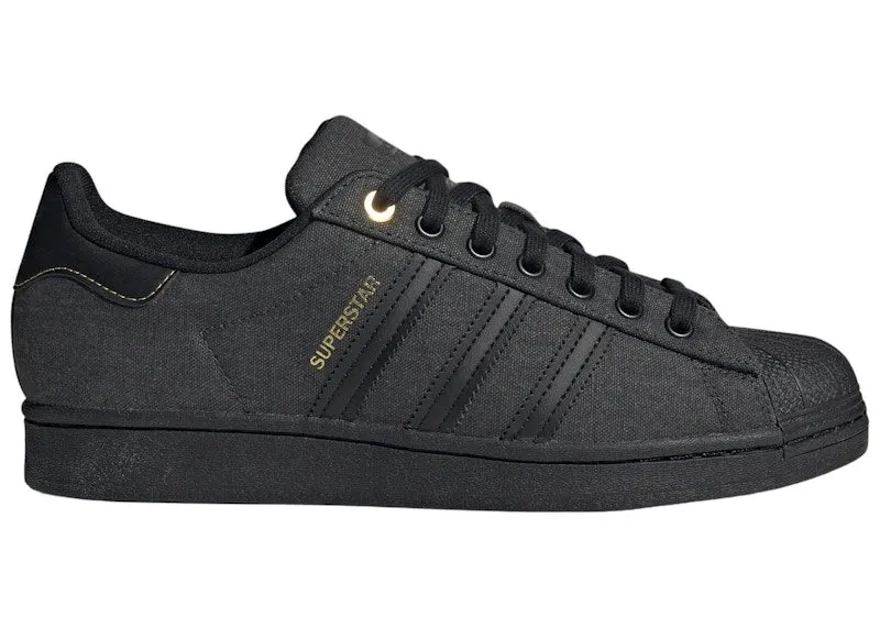 adidas Superstar Carbon Core Black Gold Metallic (ID1718)