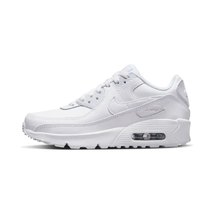 Nike Air Max 90 Leather GS “White / Metallic Silver” (CD6864-100)
