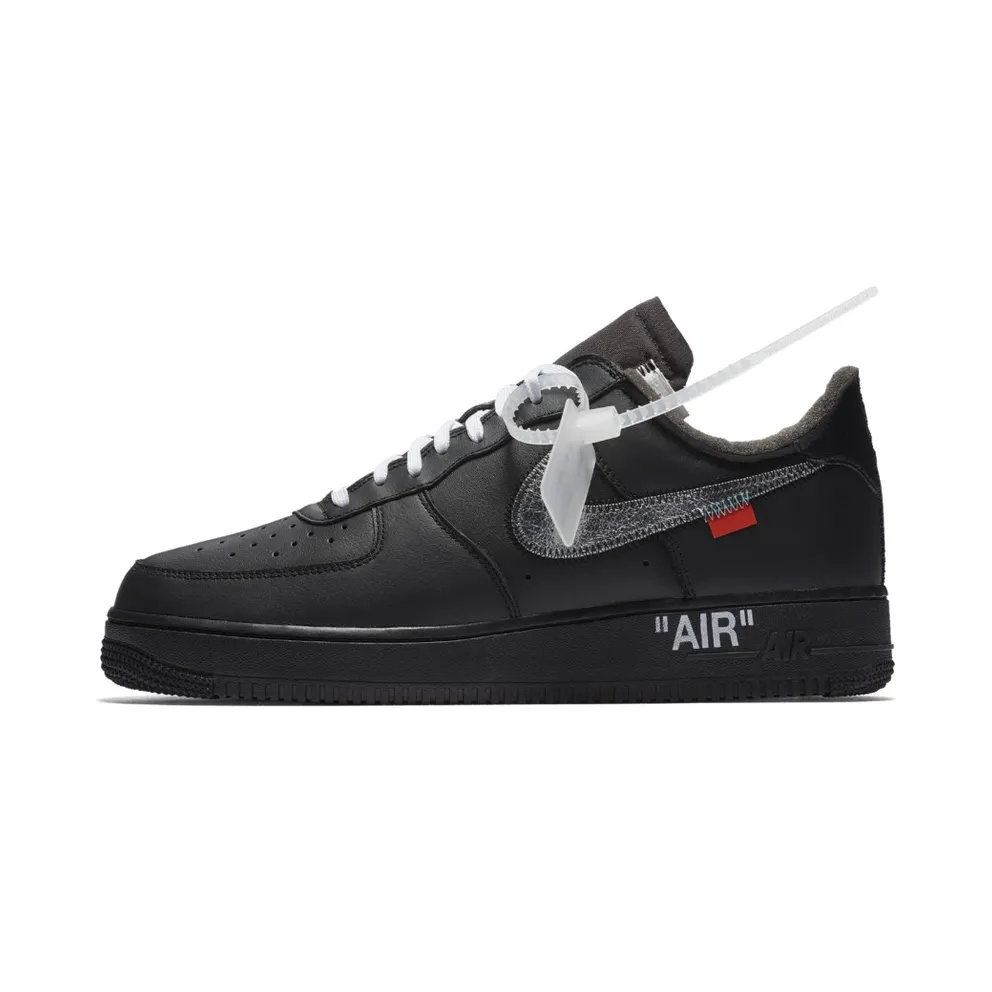 Nike Air Force 1 ’07 Virgil x MoMA (No Socks) Black/Metallic Silver-Black (AV5210-001)