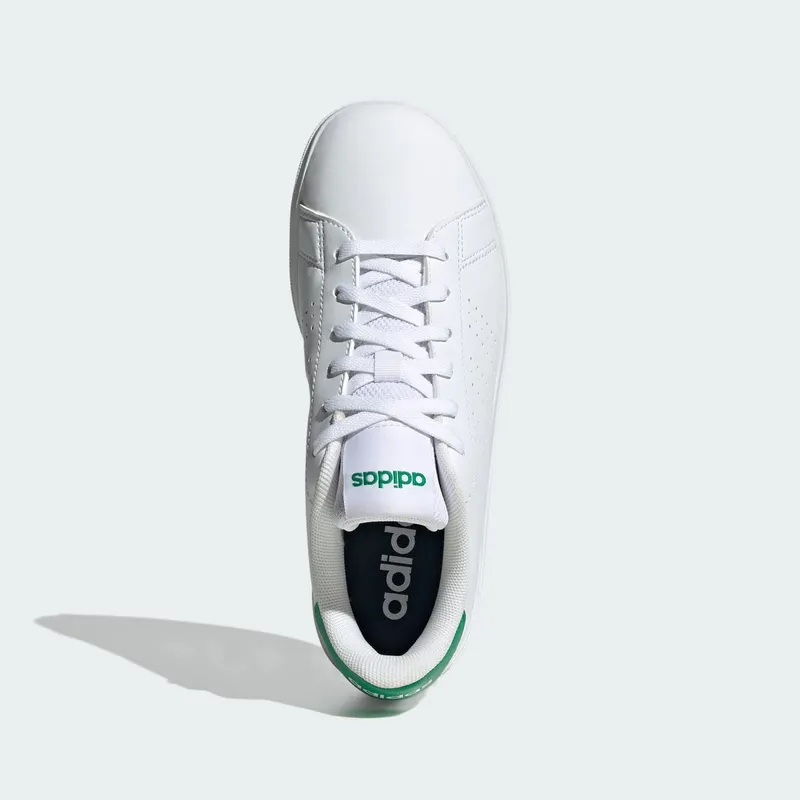 Adidas Advantage Base 2.0 Kids Cloud White / Cloud White / Green (ID3889)