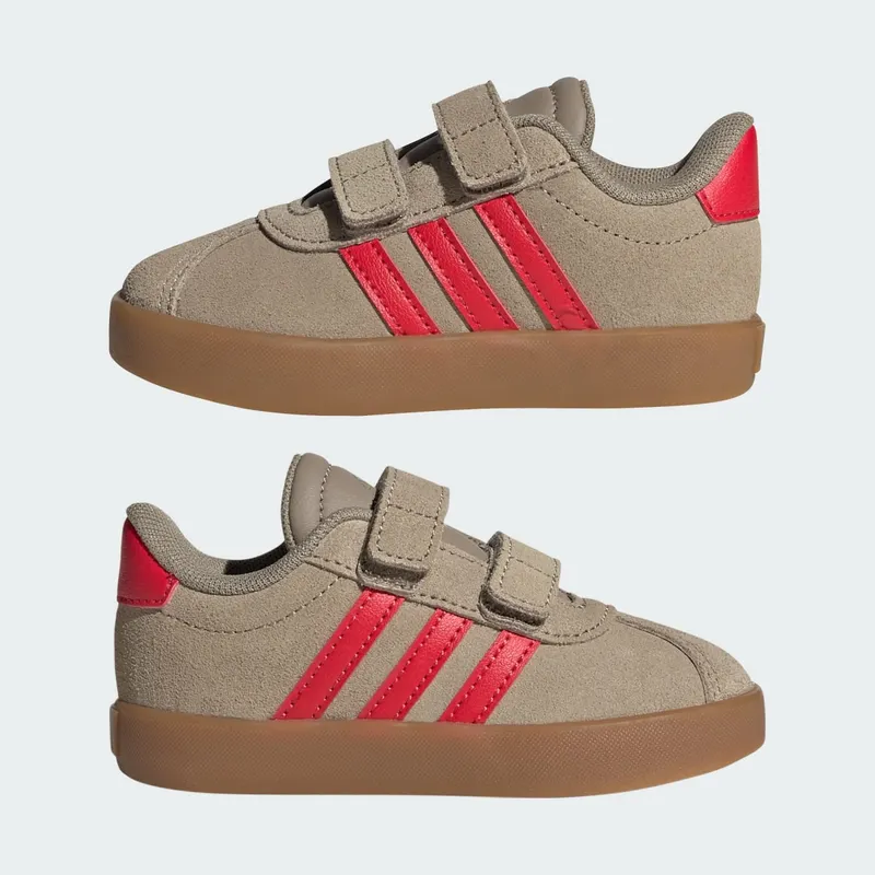 Adidas VL Court 3.0 Blanch Cargo / Pure Ruby / Gold Metallic (IH3968)