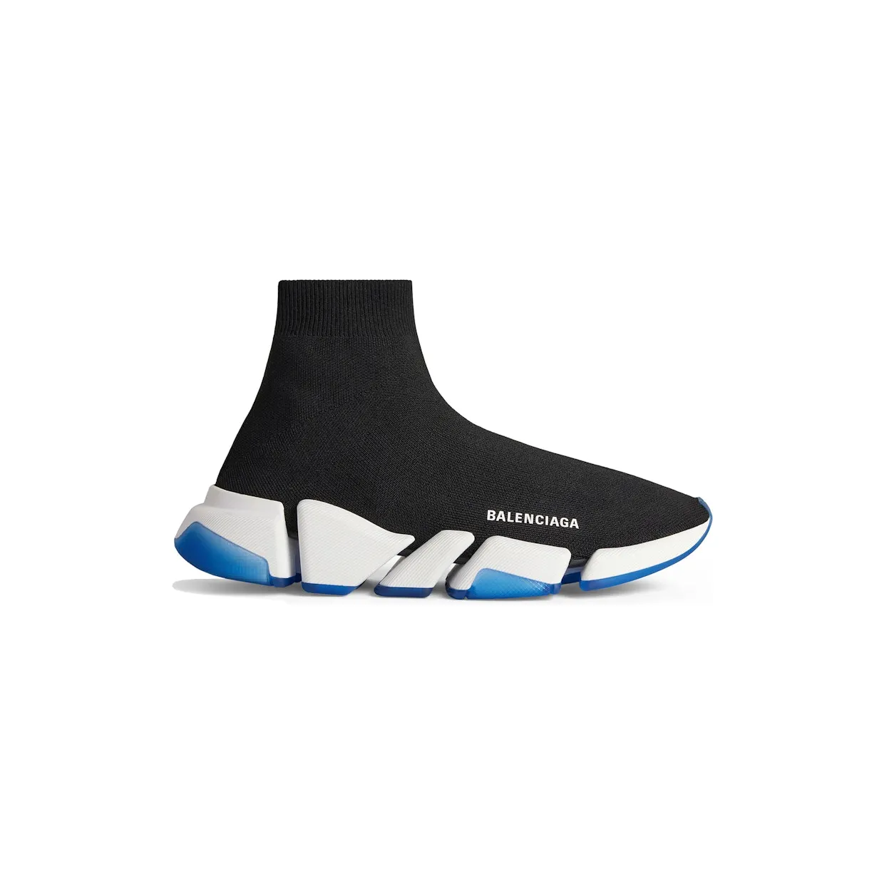 Balenciaga Speed 2.0 Clear Sole Black White Blue (654020W2DI21094)