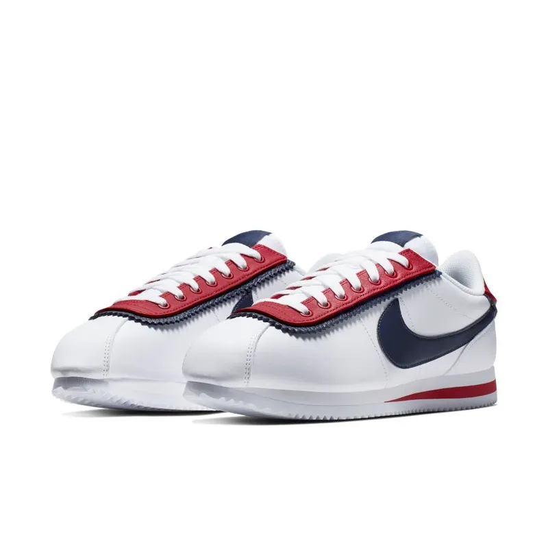 Nike  Cortez Basic SE White White University Red White Obsidian (CD7253-100)