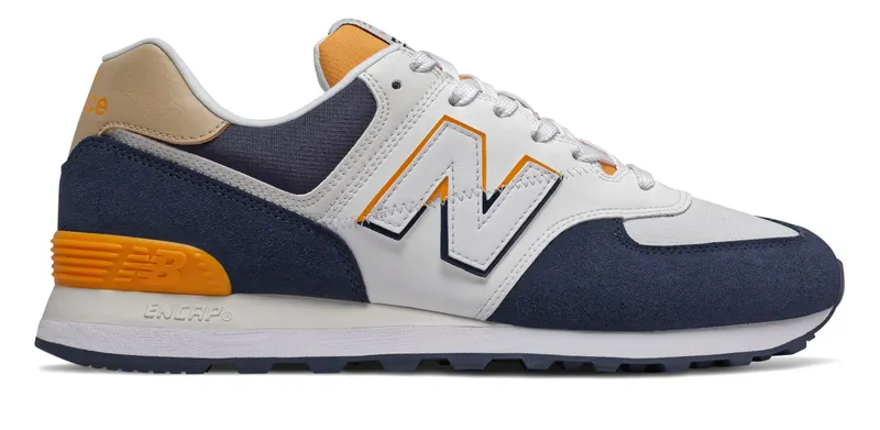 New Balance 574 White Navy Yellow White/Navy-Yellow (ML574SUR)