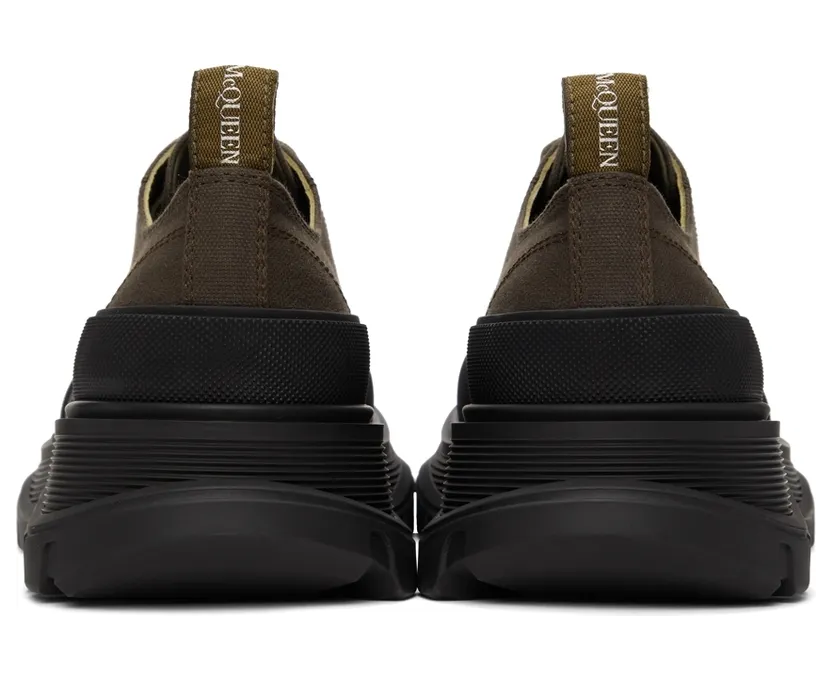 Alexander McQueen Khaki Tread Slick Low Sneaker (604257W4L51) (4)