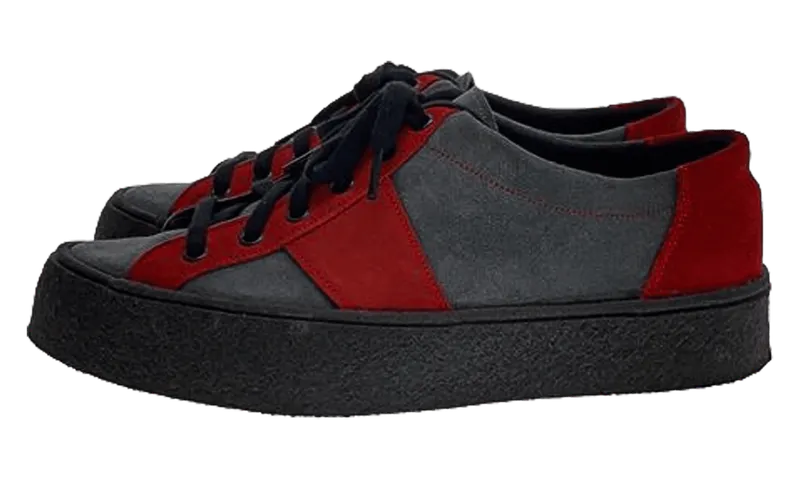 Comme Des Garcons Homme Plus George Cox Suede Trainer Shoes “Red / Grey” (PE-K102-001)