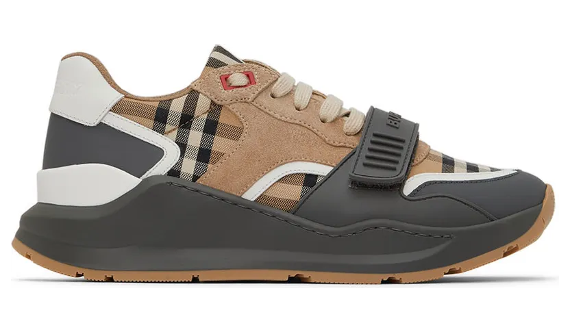 Burberry Gray Ramsey Check Sneakers (8056919)