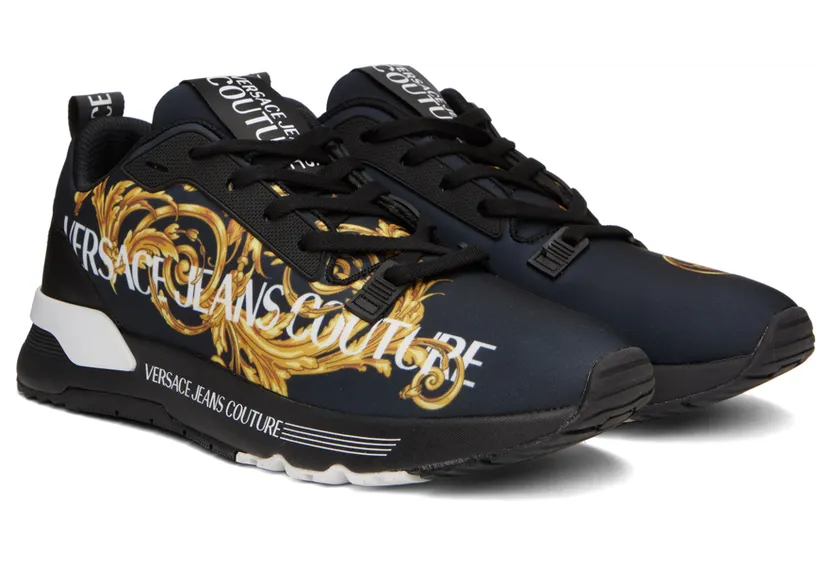 Versace Jeans Couture Black Dynamic Logo Sneakers (E73YA3SAAEZS457) (4)