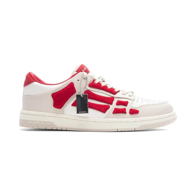 AMIRI Skel Top Low White Red Chenille (PF23MFS008-610)