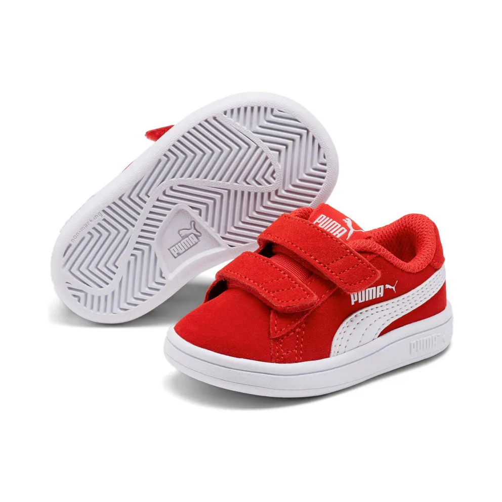 Puma Smash v2 Suede Tennis Shoes Red/White (36517803)