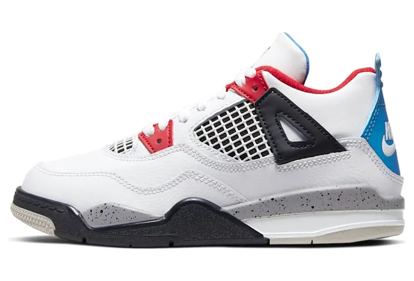 Air Jordan 4 Retro SE PS What The 4 “White / Fire Red / Tech Grey / Military Blue” (BQ7669-146)