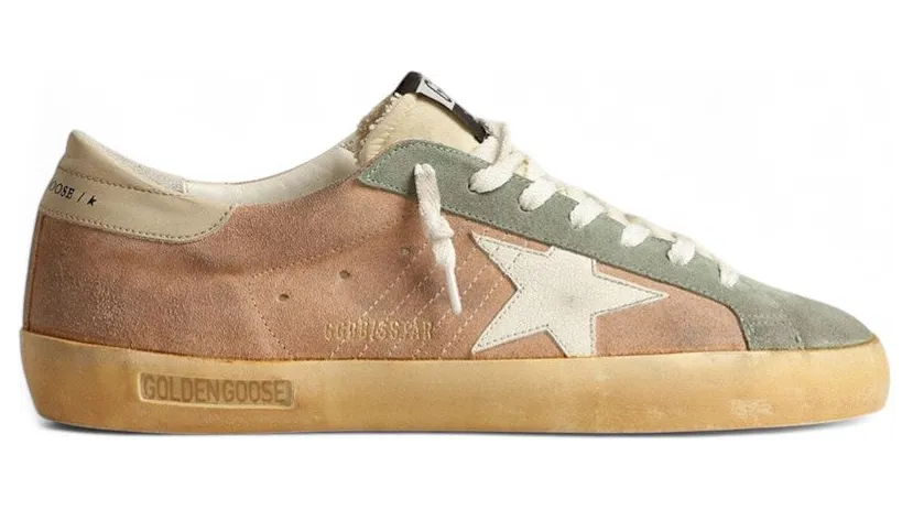 Golden Goose Super-Star Brown Green Suede White Star (GMF00101.F004028.82123)