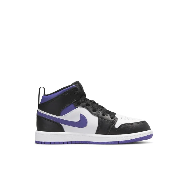 Air Jordan 1 Mid Black Dark Iris (PS) (640734-095)