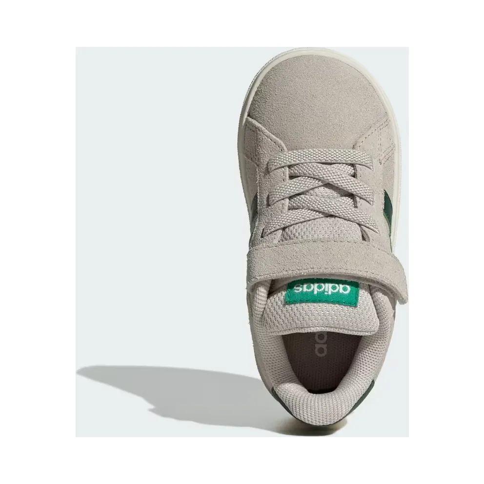 adidas Grand Court 2.0 Shoes Kids “Beige / Collegiate Green / Court Green” (IH6415)