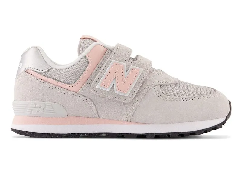 New Balance 574 Core Hook and Loop “Rain Cloud / Pink Haze” (PV574EVK)