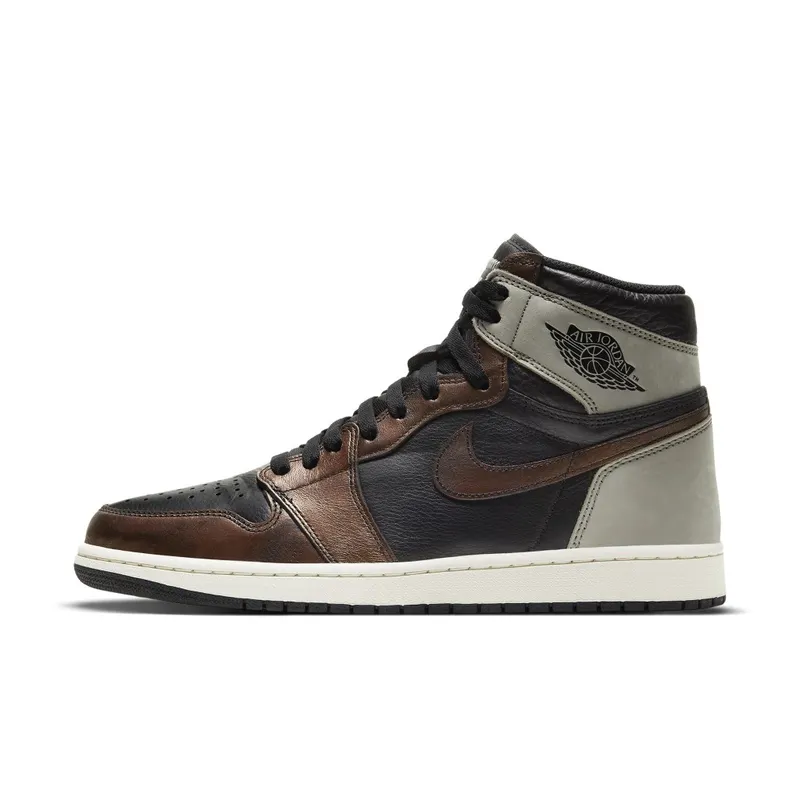 Jordan 1 Retro High Patina – “Black / Grey / Rust” (555088-033)