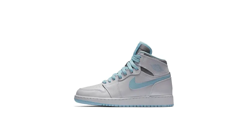 Jordan 1 Retro High White Still Blue (GS) White/White-Still Blue (332148-106)