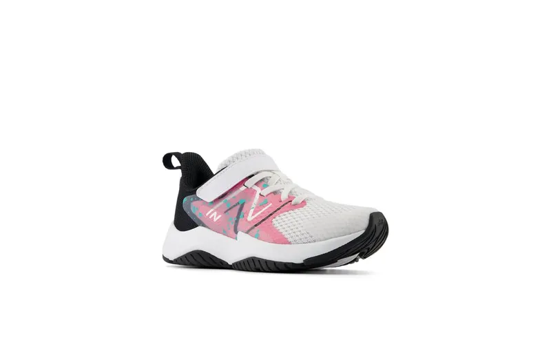 New Balance Rave Run v2 Bungee Lace White Real Pink Black (YTRAVFP2)