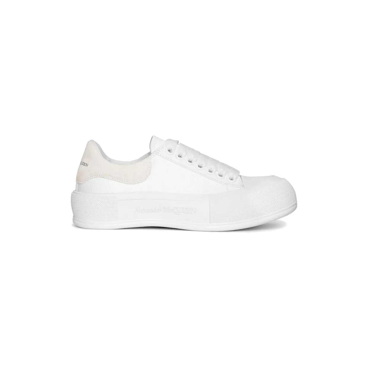 Alexander McQueen Deck Skate Plimsoll Lace-Up White (654593 W4PQ1 9000)