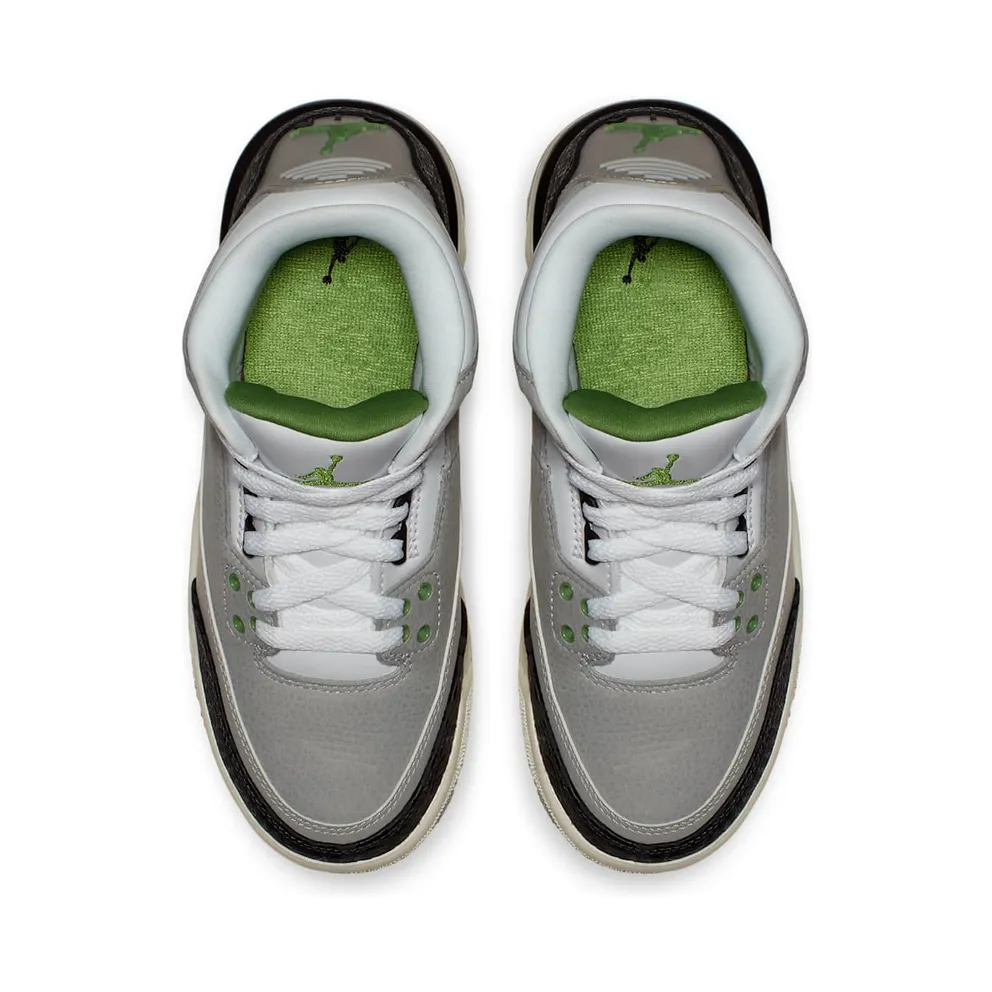 Jordan 3 Retro Chlorophyll (GS) Light Smoke Grey/Chlorophyll-Black-White (398614-006)