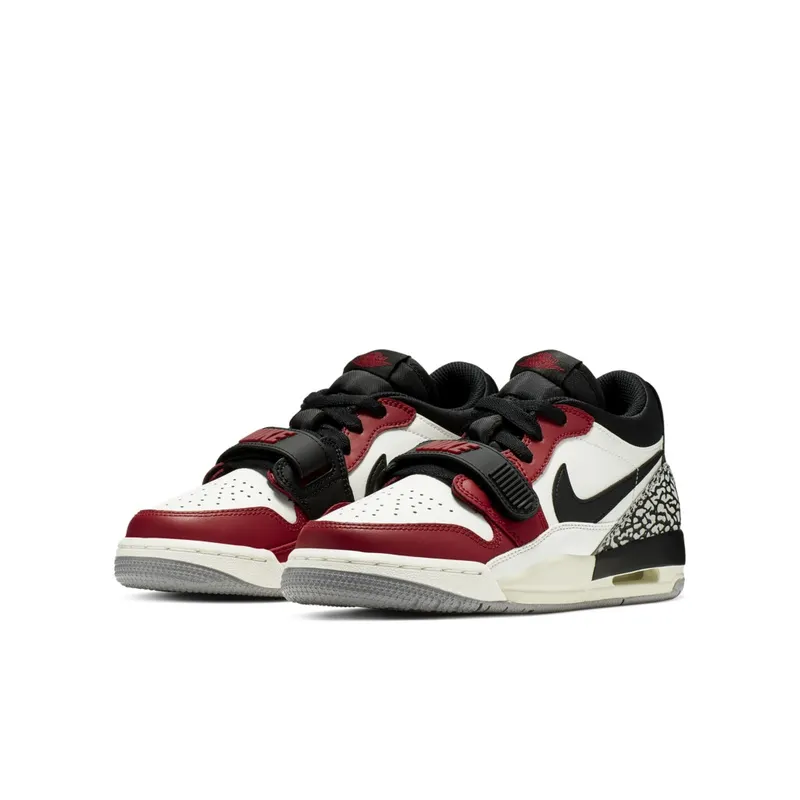 Jordan Legacy 312 Low Chicago (GS) Summit White/Black-Varsity Red-Sail (CD9054-106)