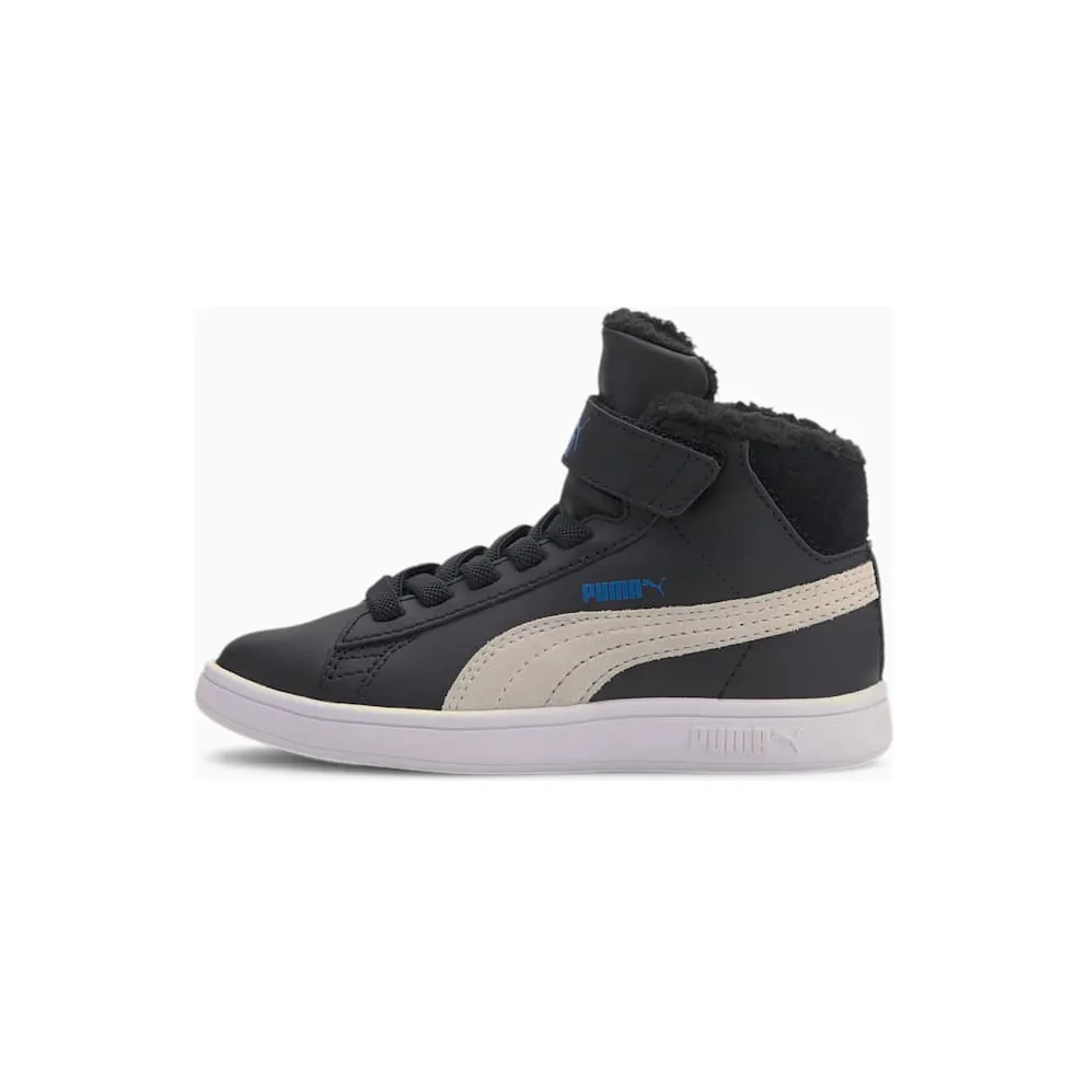 Puma Smash V2 Mid Fur V White/Black (366896-08)