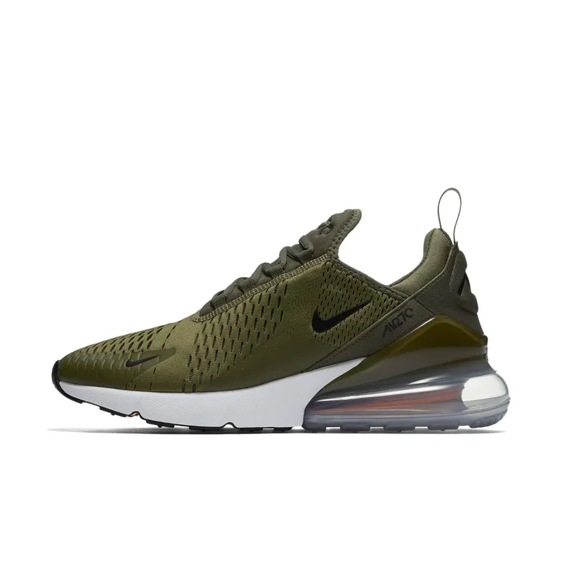 Nike Air Max 270 Medium Olive Medium Olive/Black-Total Orange-White (AH8050-201)