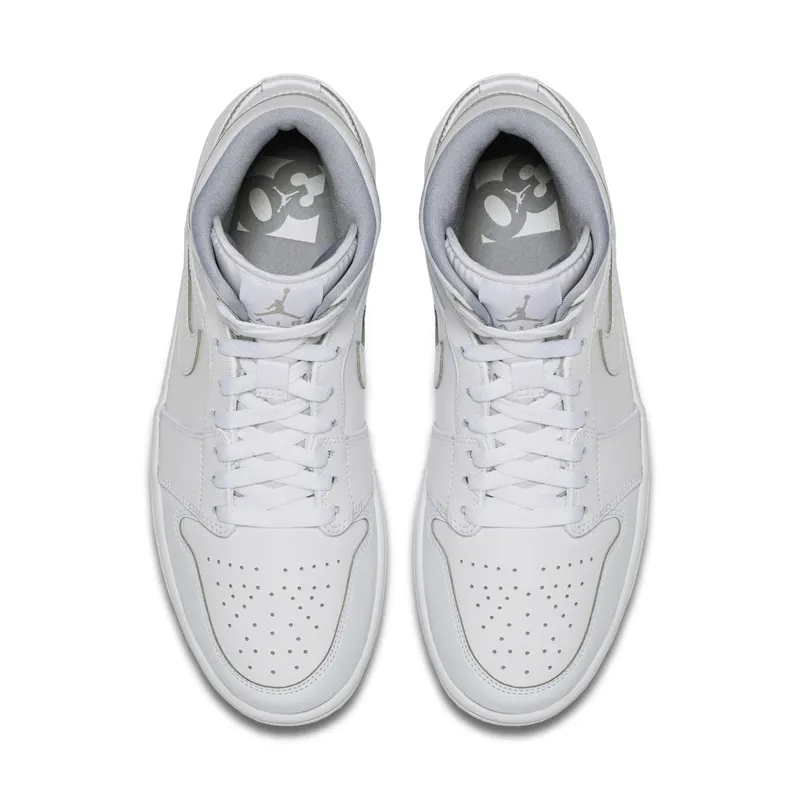 Jordan 1 Mid White Wolf Grey (2016) White/White-Wolf Grey (554724-112)