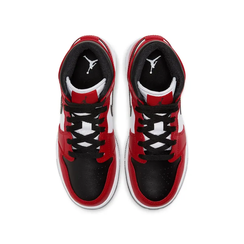 Air Jordan 1 Mid Chicago Black Toe (GS) (2020) (554725-069)