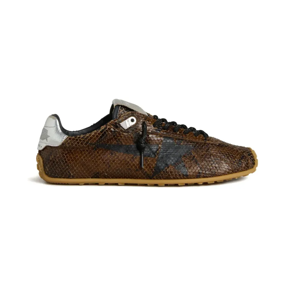 Golden Goose Marathon Speed leren sneakers met print – Bruin (GWF00892F007837)