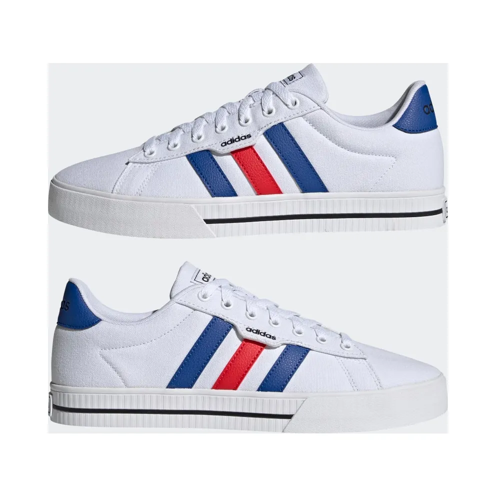 adidas Daily 3.0 Cloud White / Royal Blue / Vivid Red (H04578)