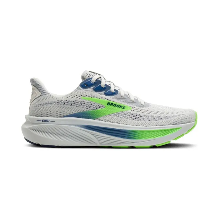 Brooks Ghost 17 M Grey Mannen Oyster / Beacon Blue / Gecko