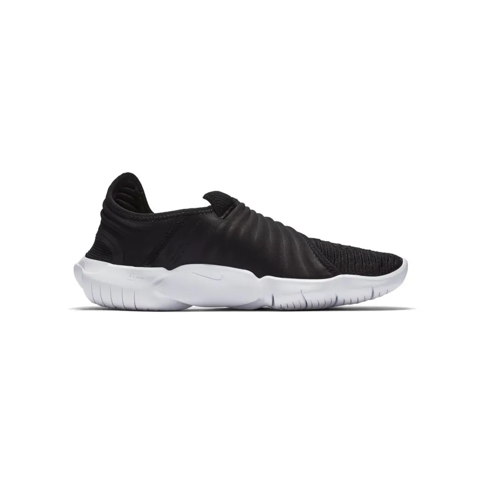 Nike Free RN Flyknit 3.0 Black Black White Volt (AQ5707-001)