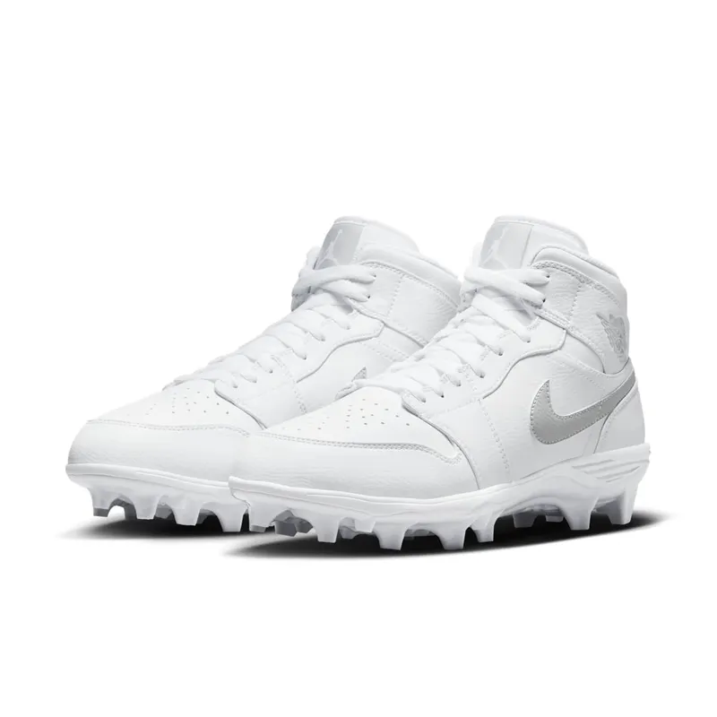 Jordan 1 Mid TD Cleat White Grey Fog (FJ6805-101)