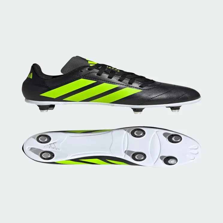 adidas Rugby Junior Soft Ground Boots Kids “Core Black / Lucid Lemon / Cloud White” (JQ2372)