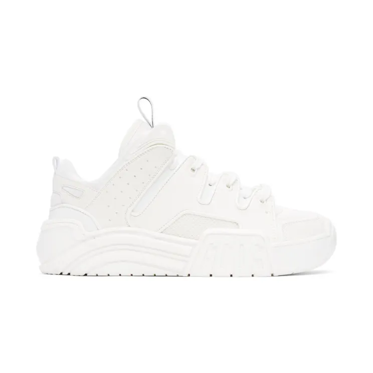 GCDS White Slim Skate Sneakers (SS21M010007)
