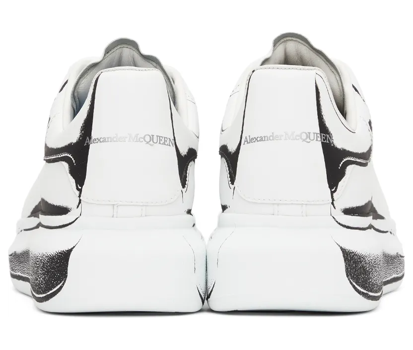 Alexander McQueen White Graphic Printed Sneakers (662642WIA4Q) (4)