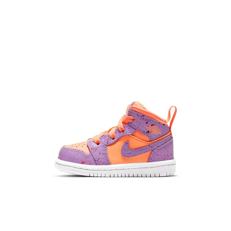Jordan 1 Mid Paint Splatter Orange Purple (TD) Orange Pulse/Laser Crimson-Voltage Purple-Atomic Violet (AV5172-800)