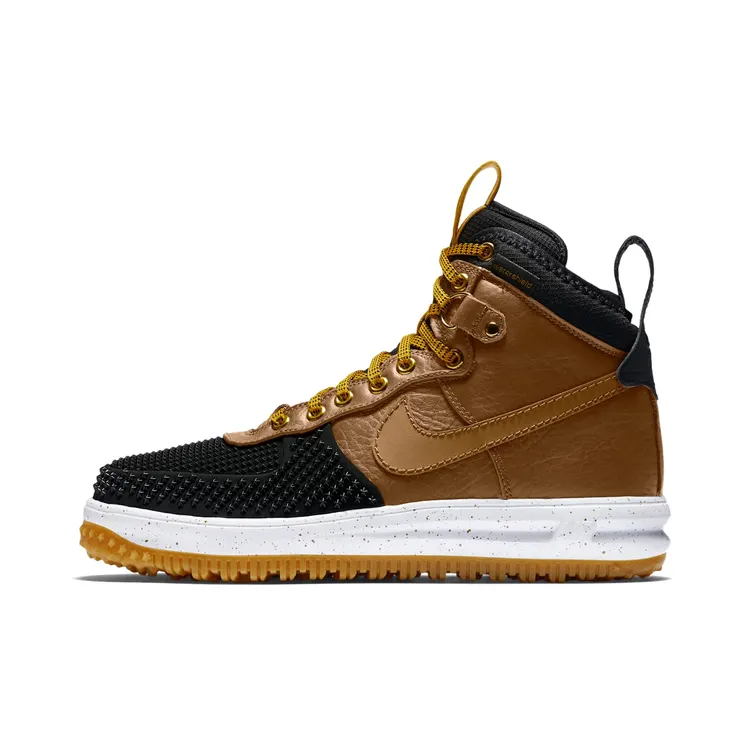 Nike Lunar Force 1 Duckboot Light British Tan – “Black / Light British Tan-gold Dart”