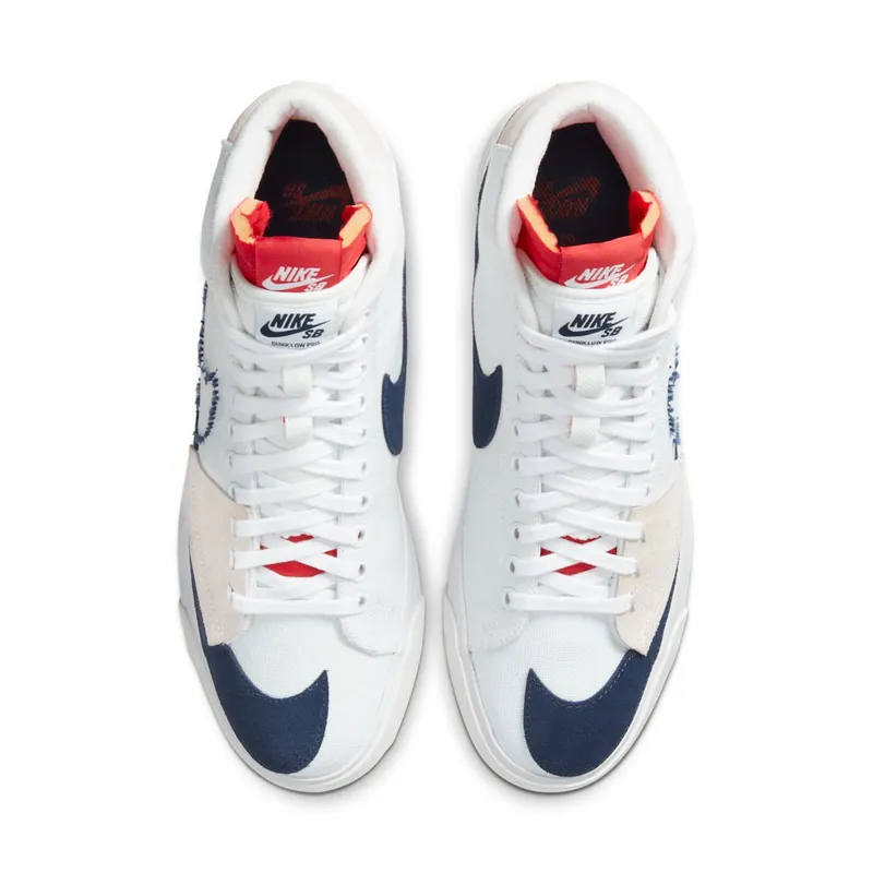 Nike SB Blazer Mid Edge Hack Pack White White/University Red-Summit White-Midnight Navy (CI3833-100)