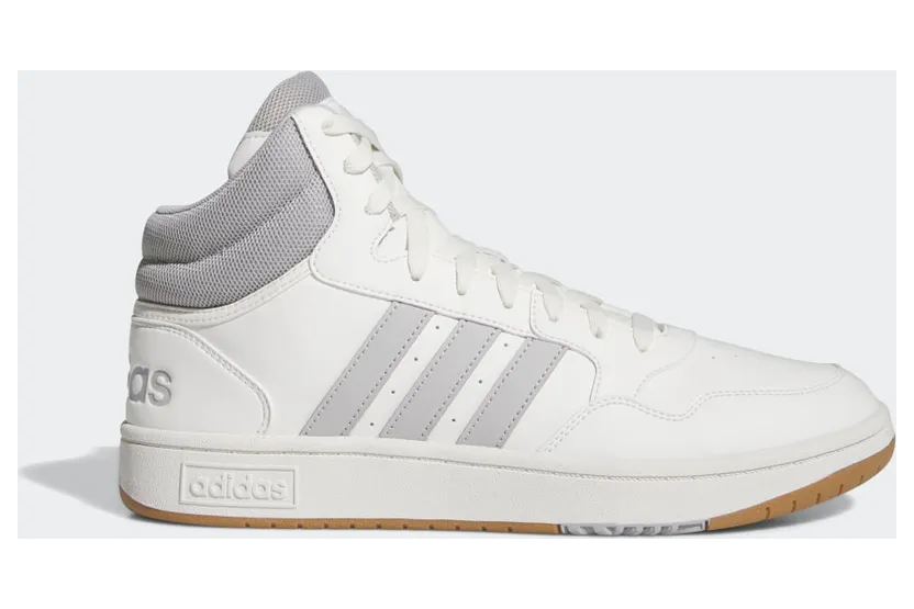 adidas Hoops 3.0 Mid Lifestyle Basketball Classic Vintage Schuh Core White / Grey Two / Gum (IG5568)