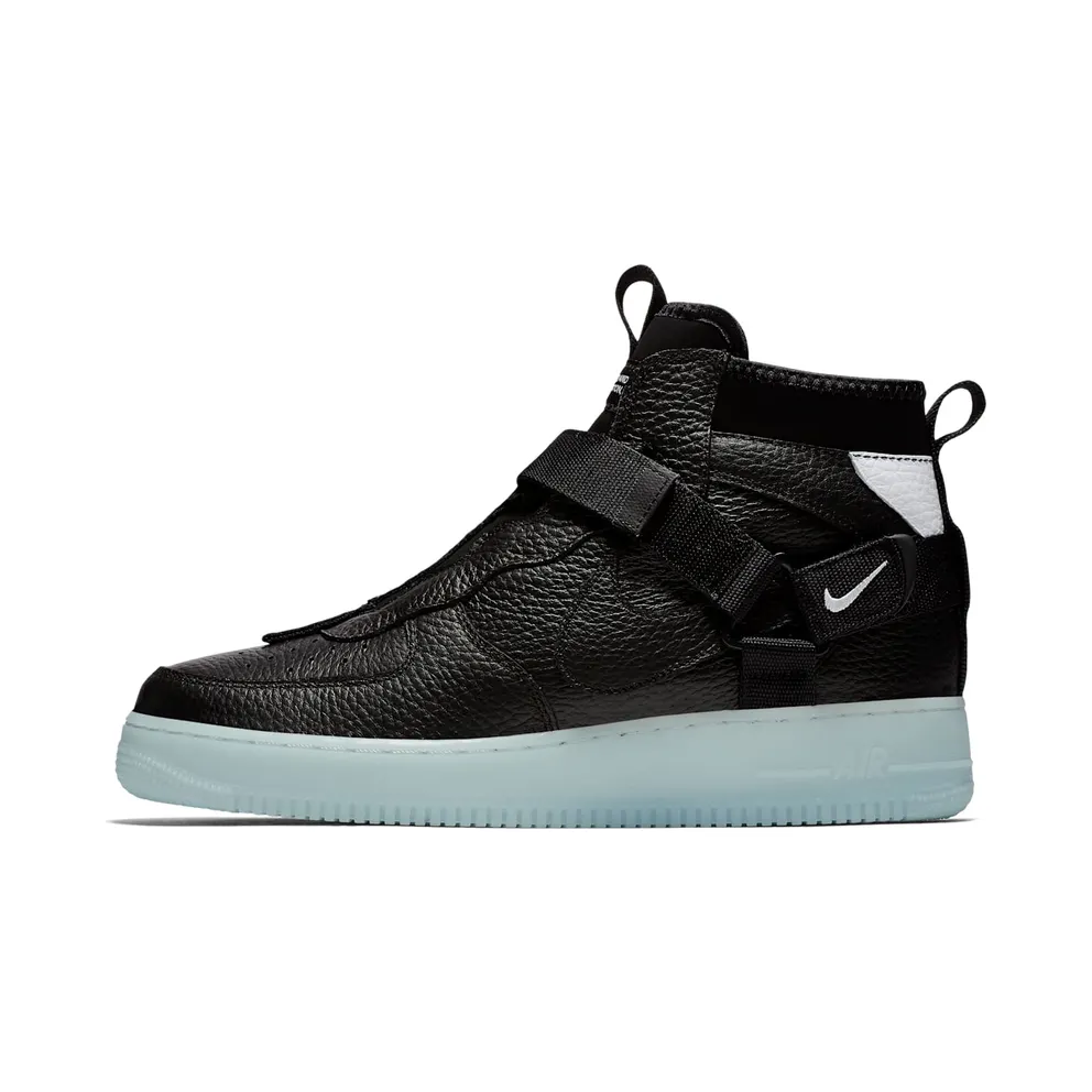 Nike Air Force 1 Mid Utility Black Half Blue (AQ9758-001)