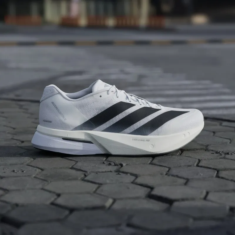 adidas Adizero Boston 13 Cloud White Core Black Dash Grey (JS4939)