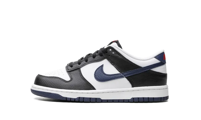 Nike Dunk Low “Black / White / University Red / Midnight Navy” (HJ9202-001)