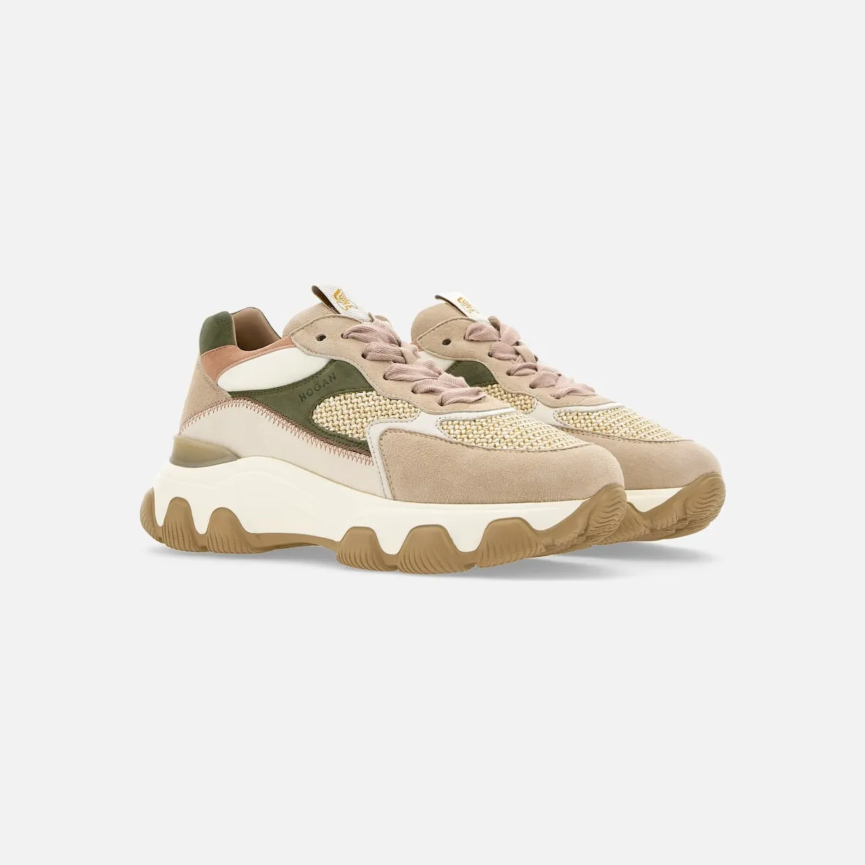Hogan Hyperactive Green Beige Pink (HXW5400ET10O3S0VAP)