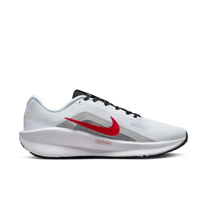 Nike Downshifter 13 White Light Smoke Grey Black Fire Red (FD6454-104)
