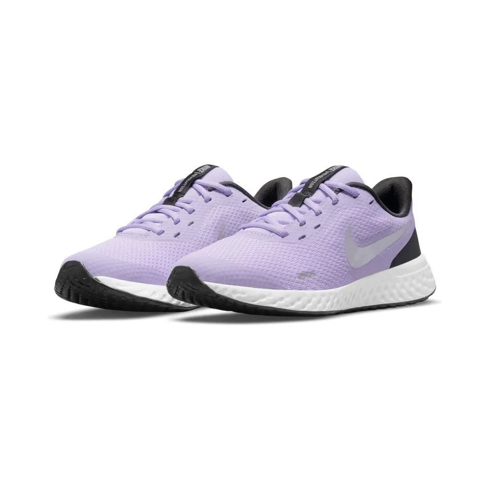 Nike Revolution 5 Purple “Lilac / Dark Smoke Grey / White / Metallic Silver” (BQ5671-509)