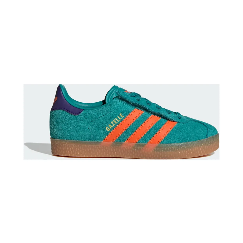 Adidas Gazelle Comfort Closure with Elastische Veters Kids Pure Teal / Impact Orange / Collegiate Purple (JR7428)